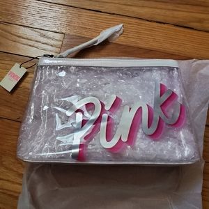 VS PINK clear makeup bag